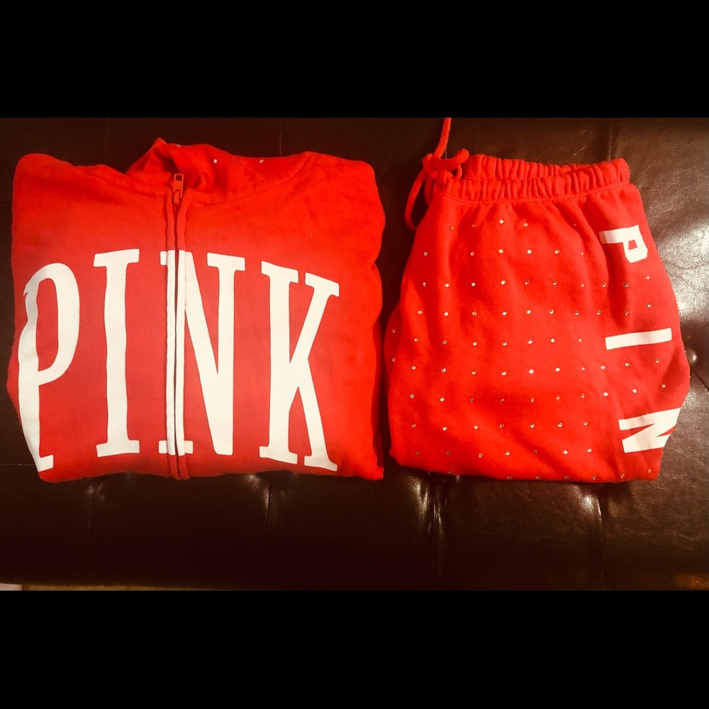 Pink Studded Jogger Set